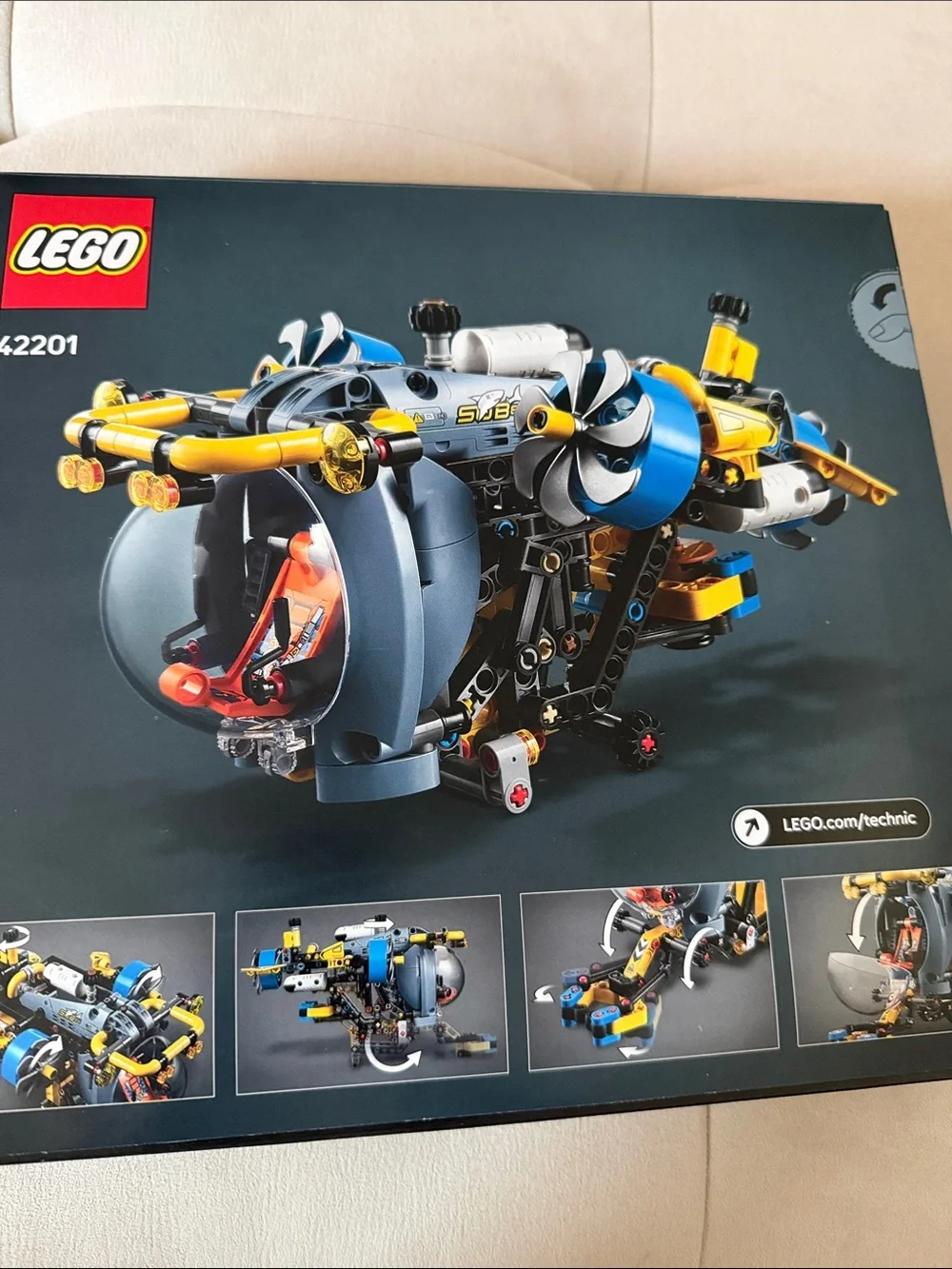Lego Technic Deep-Sea Research Submarine - Yellow, Blue & Gray